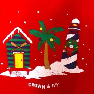 Brand new crown and ivy thermal Christmas shirt